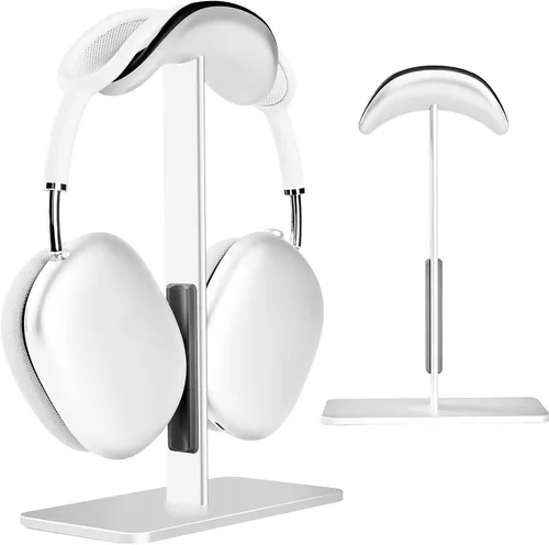 Miniatura 9 de Soporte para AirPods Max con modo de suspensión, soporte para auriculares de escritorio, aluminio, base antideslizante, protección ABS, superficie