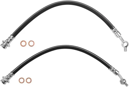 2 piezas de línea de freno delantero de freno hidráulico para Nissan Frontier 2005-2017 compatible con Nissan NP300 2009-2013 compatible con Nissan