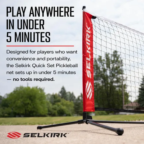 Miniatura 3 de Selkirk Sport Red de pickleball de ajuste rápido Tamaño reglamentario USAPA Configuración rápida de 5 minutos Portátil y ligera Resistente