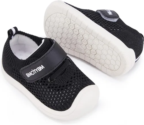 BMCiTYBM Zapatos para caminar de malla transpirable para bebés, niños y niñas, ligeros, antideslizantes, para primeros pasos, 6, 9, 12, 18, 24 meses