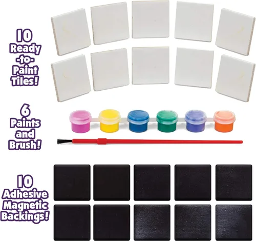 Miniatura 4 de Creative Kids Arte magnético de mini azulejos: haz tus propios 10 imanes de nevera