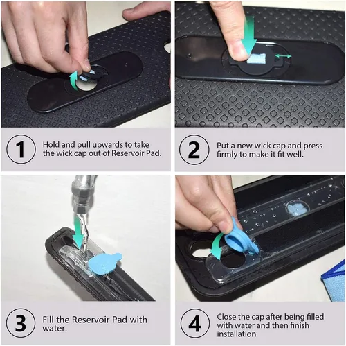 Miniatura 7 de Juego de almohadillas de microfibra lavables para trapear húmedas, kit de tapas de mecha de agua compatible con iRobot Braava 320 380 381 380T 390