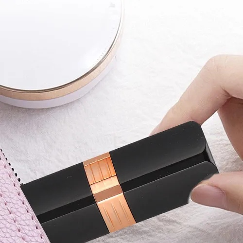 Miniatura 8 de Máquina de depilación, compacta y bonita, forma de lápiz labial, mini removedor eléctrico de vello facial y corporal para mujeres (negro)