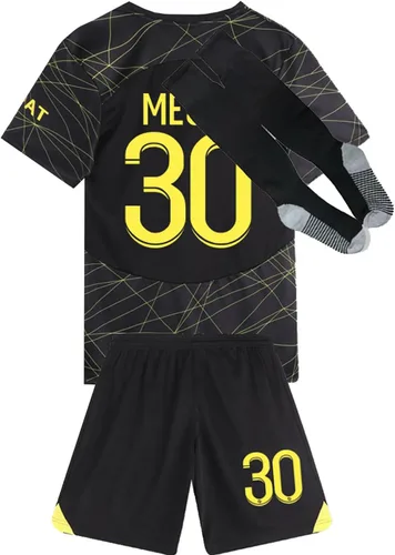 Camiseta de fútbol de París para niños HOMAwy Kit de camiseta de fútbol para jóvenes, camiseta y pantalones cortos, uniforme de fútbol