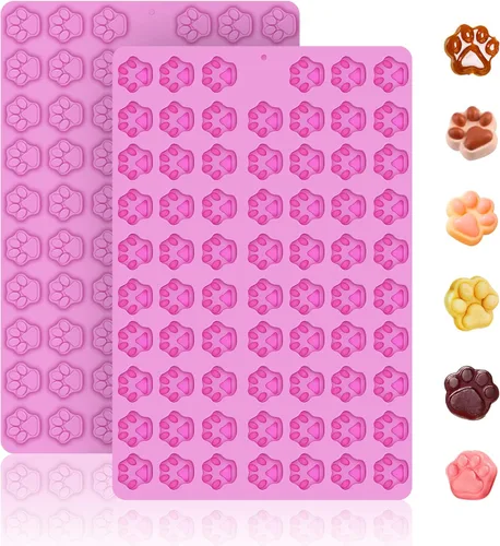 Miniatura 8 de 2 piezas de moldes de silicona de animales, 104 cavidades con forma de rana, lagarto, caracoles, moldes de silicona mini para hornear galletas