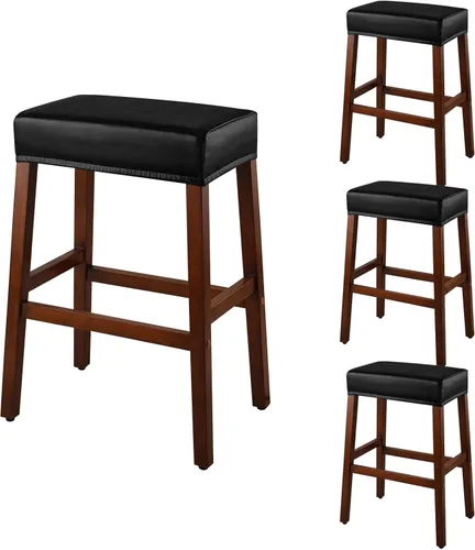 Miniatura 31 de YISUN Fundas de taburete rectangulares, paquete de 2 fundas elásticas impermeables para asiento de silla de montar, taburetes de bar, sillas de bar