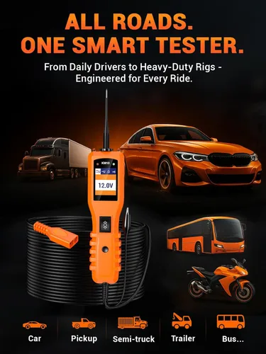 Miniatura 9 de KZYEE KM10 Kit de Sonda de Circuito de Potencia, Probador de Circuito Automotriz 12V 24V, Multímetro Digital, Buscador de Cortocircuitos, Probador