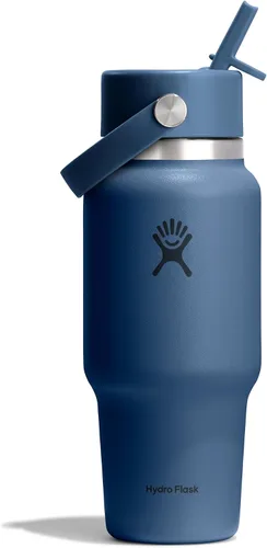 Miniatura 23 de Hydro Flask Botella de agua de viaje – Acero inoxidable aislado – Tapa ancha con pitillo, antiderrames, a prueba de fugas en 24 oz Trillium Pink