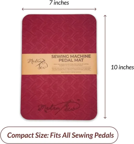 Miniatura 5 de Madam Sew Alfombrilla antideslizante para pedal de máquina de coser, alfombrilla de coser que reduce la vibración con goma antideslizante que
