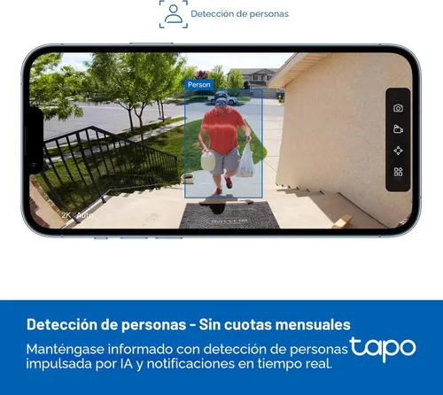 Miniatura 6 de Tapo TP-Link C400 KIT Cámara de batería para exteriores con base de panel solar, inalámbrica, 1080P, detección gratuita de personas/vehículos