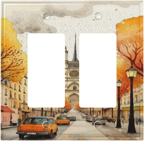 Miniatura 29 de Decorativo Arte Interruptor de Luz Cubiertas de Pintura al óleo Estilo Flores Placa de Pared de Interruptor de Interruptor Decorativo Placa