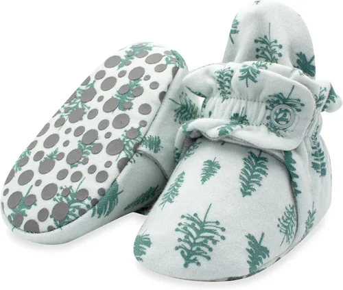 Zutano - Botines de algodón orgánico para bebé, unisex, con suave suela antideslizante, se mantienen en los pies del bebé