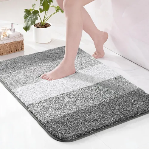 Miniatura 21 de Exclusivo Mezcla Tapetes de baño de 17 x 24 pulgadas, extra suaves, antideslizantes, absorbentes, de microfibra, lavables a máquina, de secado