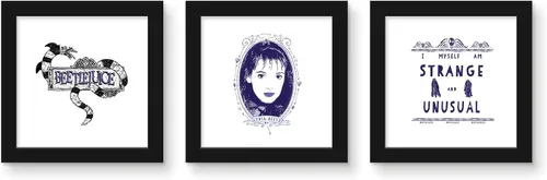 Trends International Gallery Pops Beetlejuice - Lydia Deetz - Paquete de arte de pared (paquete de 3) póster de pared, 12.00 x 12.00 pulgadas,