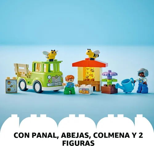 Miniatura 4 de LEGO DUPLO Town Cuidando de las Abejas y Colmenas, juguete de aprendizaje para niños preescolares, 2 figuras y un camión conducido, juguete STEM