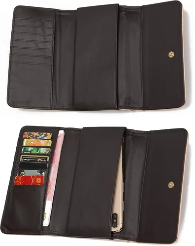 Miniatura 6 de MKF Collection - Bolso bandolera para mujer, con múltiples bolsillos, bolso de mano de piel sintética