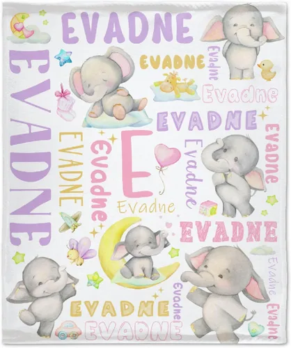 Miniatura 17 de Bonita manta de franela de elefante, ultra suave y acogedora, manta de forro polar ligera y mullida, manta de felpa cálida para sofá, cama, 30 x 40