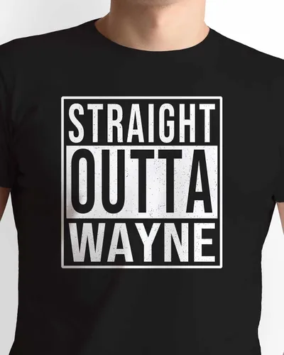 Miniatura 2 de Straight Outta Wayne USA T-Shirt Souvenir Gift for City Lover. Unisex.