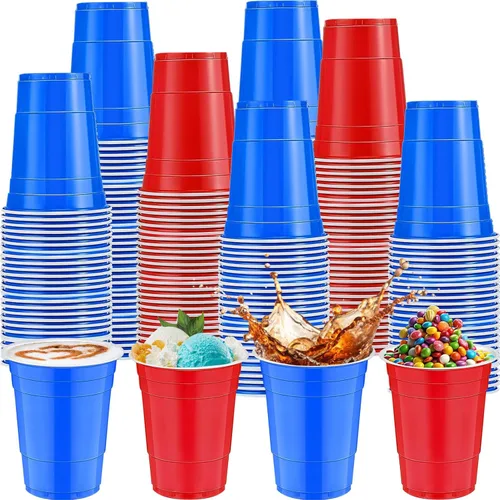 Miniatura 15 de 120 piezas 16 onzas Vasos de plástico amarillos para Acción de Gracias Vasos desechables de plástico amarillos Vasos de fiesta para beber