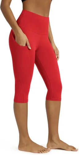 Miniatura 141 de ODODOS - Leggings capri de cintura alta para mujer con bolsillos, control de abdomen, no se transparentan, para entrenamiento atlético, running