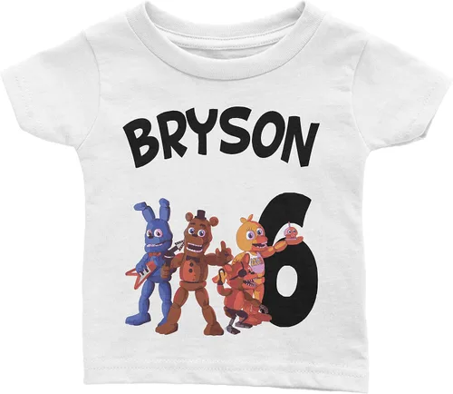 Miniatura 3 de Camisa de cumpleaños personalizable para familia de cinco noches de Freddy