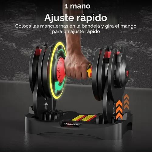 Miniatura 3 de New Upgraded Adjustable Dumbbell Set of 2 (52.5 lbs/25 lbs), 15/9 Weights Dumbbell Set with Safe Locking System, Quick Adjustable Dumbbells For Men