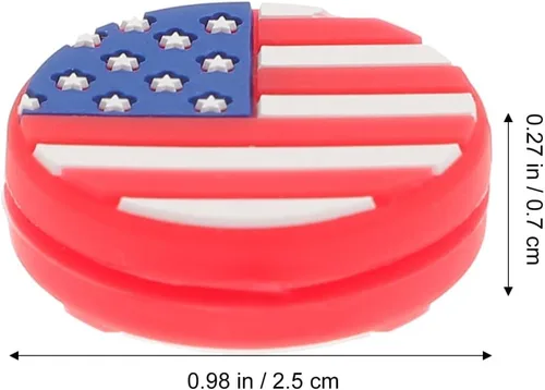 Miniatura 5 de Partykindom 6 unidades de amortiguadores de raqueta de tenis con bandera americana, amortiguadores de vibraciones para raquetas de tenis, accesorios