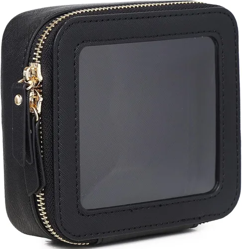 Miniatura 17 de Pinkmik Pequeña bolsa de maquillaje, mini estuche transparente para maquillaje y neceser con cremallera, organizador de bolsos para mujer
