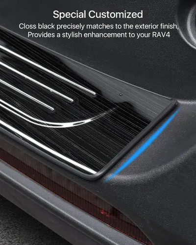 Miniatura 5 de Protector de parachoques trasero para Toyota RAV4 2025 2024 2023 2022 2021 2020 2019, cubierta protectora del umbral de la puerta del maletero, Negro