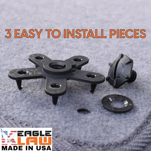 Miniatura 3 de Eagle Klaw Clips 2.0 para alfombrillas de piso (4 juegos) para alfombrillas de automóvil y forros de suelo, accesorios de automóvil fabricados