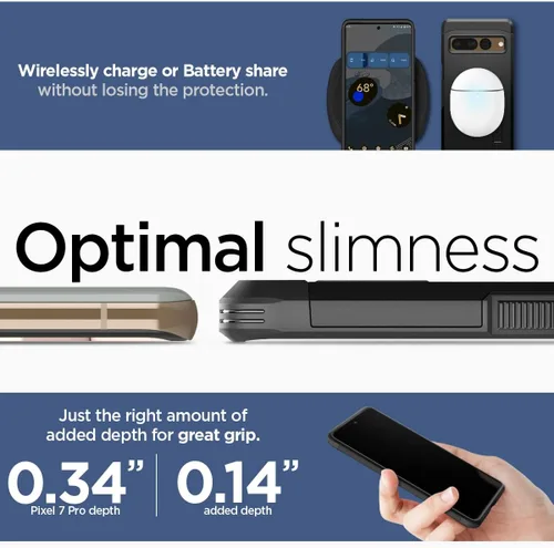 Miniatura 5 de Spigen Funda Tough Armor compatible con Google Pixel 7 Pro, color negro