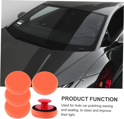 Miniatura 8 de Almohadilla de pulido para carrocería de automóvil, esponja con asa, herramientas de pulido manual para detalles automáticos para protección