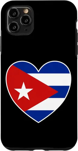 Miniatura 13 de iPhone 13 Pro Max I Heart Cuba - Divertida funda con bandera cubana
