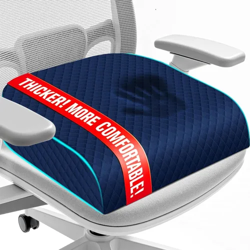 Miniatura 12 de Cojín de asiento, cojín de espuma viscoelástica para silla para aliviar el dolor de ciática y cadera, cojín antideslizante para oficina, hogar
