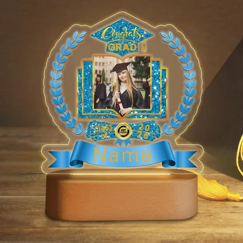 Miniatura 22 de Regalos de graduación personalizados luz nocturna con nombre de foto, lámpara LED de graduación personalizada 2026 para mujeres y hombres, regalos