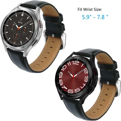 Miniatura 2 de OTOPO Correas clásicas para Galaxy Watch 4/6 de 1.850 in, 1.811 in, 1.693 in, 1.654 in, reloj 7 6 5 4 FE Band 40 1.732 in/Garmin Vivoactive 3/5