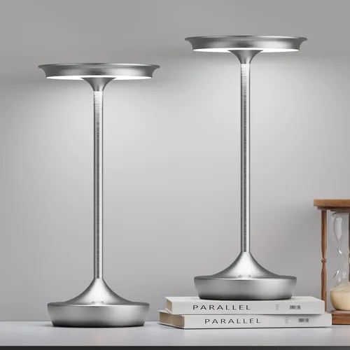 LED Cordless Table Lamps Rechargeable - Outdoor Battery Operated Portable Table Light 3 Color Stepless Dimming Tables Lamp with Memory Function for