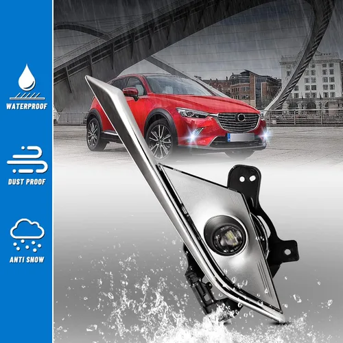 Miniatura 6 de Luces antiniebla compatibles con CX-3 2016 2017 2018 2019 cx3 Driver Passenger Reemplazo Lámparas Asamblea