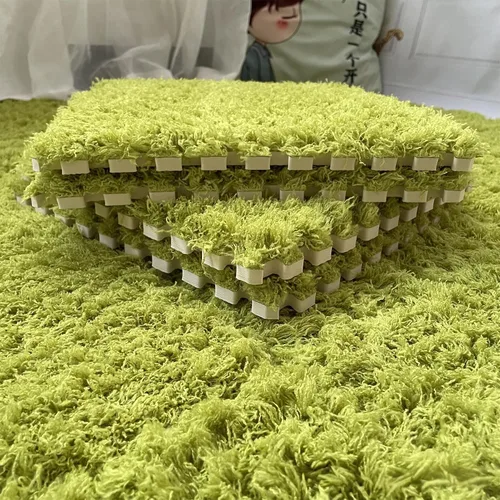 Miniatura 7 de Tapete de rompecabezas de 12 piezas, azulejos de felpa entrelazados, azulejos antideslizantes de espuma EVA, construyen una zona segura