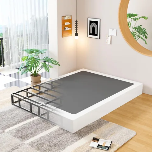 Miniatura 3 de EMODA Base de resorte para cama tamaño king de 9 pulgadas, base de colchón de metal resistente con funda de tela, capacidad máxima de peso de 3000