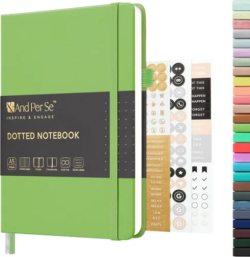 Miniatura 92 de &And Per Se - Cuaderno en blanco, 160 páginas, 5.7 x 8 pulgadas, cuaderno de rayas estrechas con papel grueso para escribir, cuaderno de tapa dura