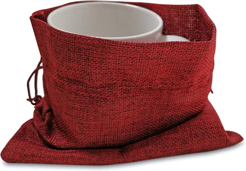 Miniatura 2 de Supply Friend 50 bolsas de arpillera roja con cordón, bolsa de regalo de 7 x 10 pulgadas, paquete a granel para tazas, tarros Mason, Navidad, Rojo