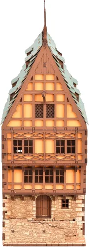 Miniatura 5 de Casa en Fila Ámbar, kit de construcción de madera DIY para adultos, adecuado para jugar - Realista