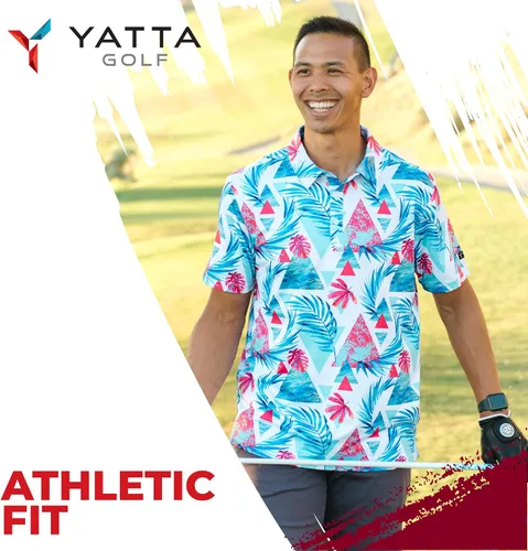 Miniatura 7 de YATTA GOLF Standout Performance Golf Polo Shirts Mens