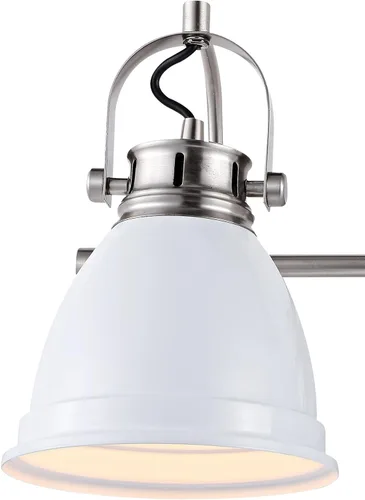 Miniatura 5 de JONATHAN Y JYL1116B Phineas - Bombillas LED de hierro bohemio de 25.5 pulgadas con 3 luces LED de vanidad costeras transicionales 2700K 40W