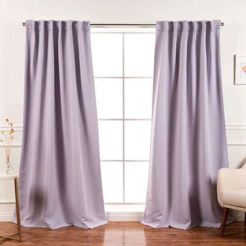 Miniatura 36 de Best Home Fashion Paneles de Cortinas Opacas Premium - Tratamiento de Ventana con Aislamiento Térmico Sólido Cortinas Opacas para Dormitorio