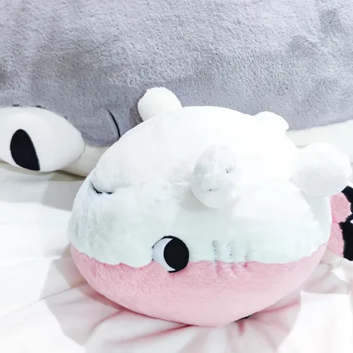 Miniatura 5 de Juguetes de animales de peluche Sharkitty, juguetes de peluche combinados de tiburón y gato (Rosa, 15.7 pulgadas)