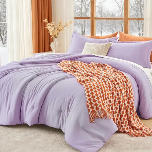 Miniatura 42 de MUXHOMO Juego de edredón beige tamaño individual/individual XL, ropa de cama alternativa ultrasuave para todas las estaciones. El juego de cama