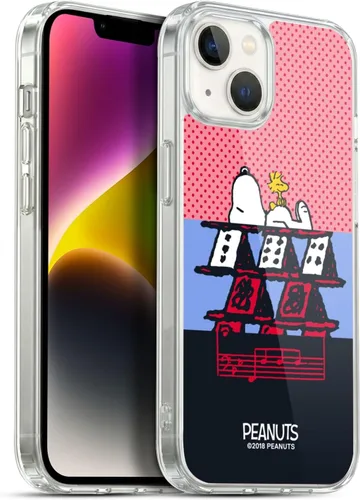 Miniatura 329 de Head Case Designs Funda de gel con licencia oficial de Peanuts Snoopy & Woodstock Halfs and Laughs [protección de grado militar] compatible
