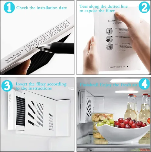 Miniatura 5 de SEISSO Repuesto de filtro de aire para refrigerador activado con carbón, compatible con Frigidaire Pure Air Ultra y Electrolux EAFCBF, PAULTRA